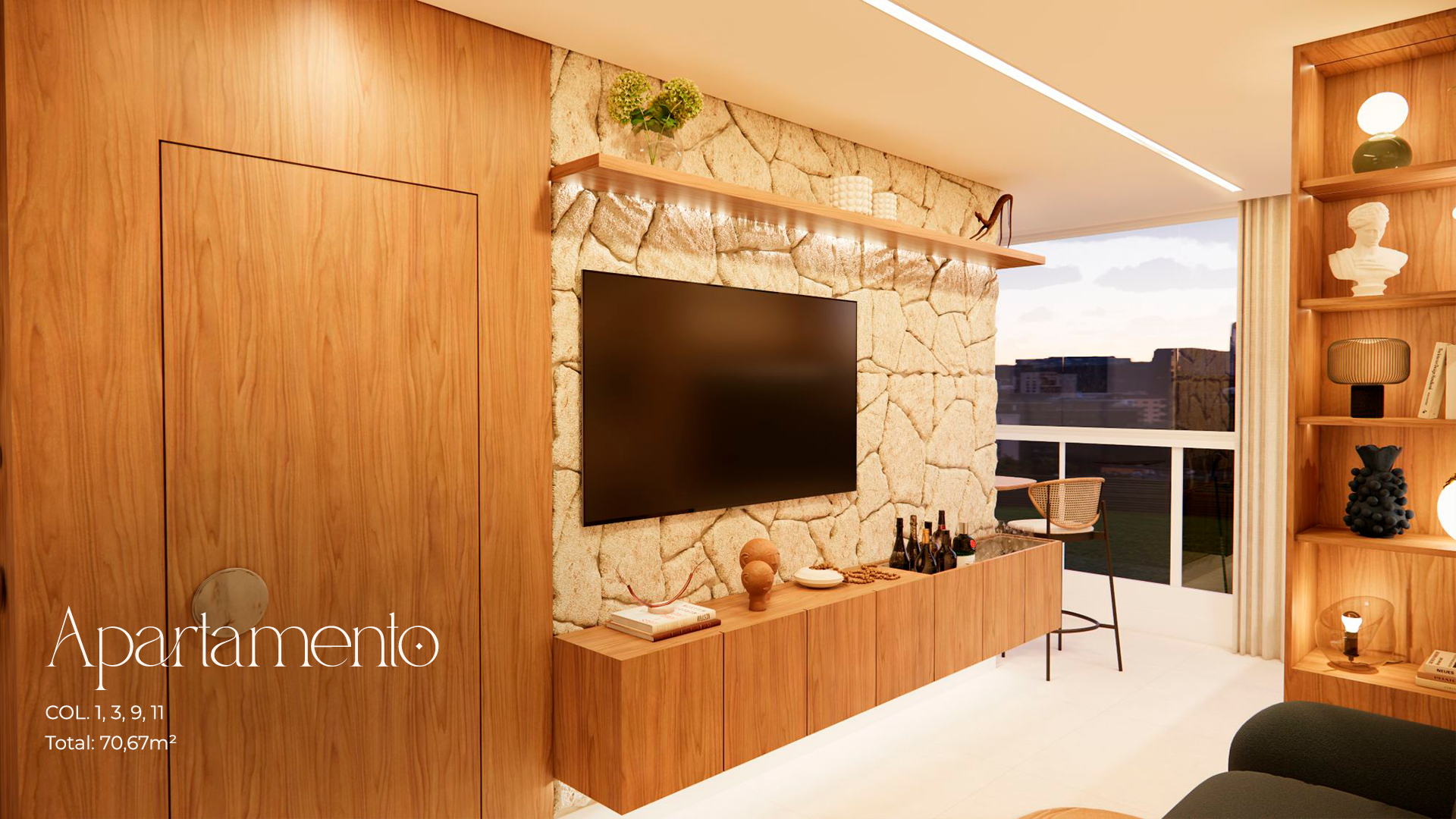 apartamento a venda em guarapari pietra di sevilla — living do apartamento